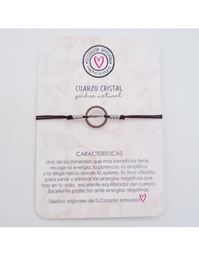 Pulsera CUARZO CRISTAL,...