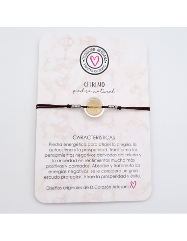 Pulsera CITRINO, alegría, autoestima...