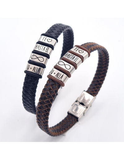 Pulsera con frase, (Te...