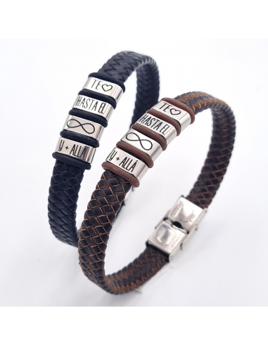 Pulsera con frase, (Te quiero hasta...