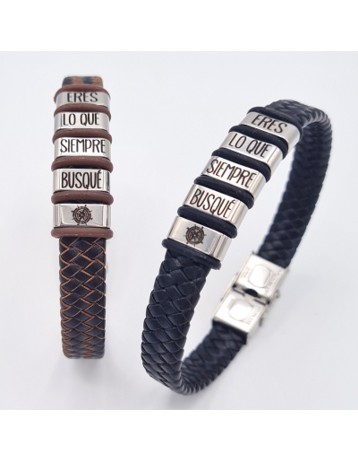 Pulsera con frase, (Eres lo...
