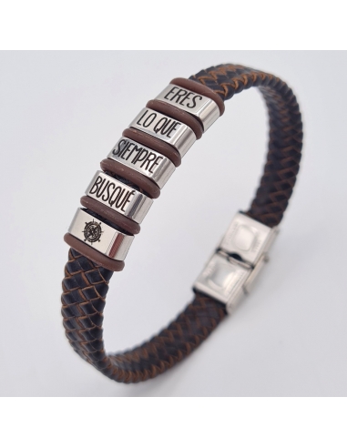 Pulsera con frase, (Eres lo que...