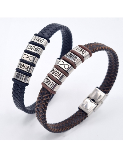 Pulsera con frase, (Todo...