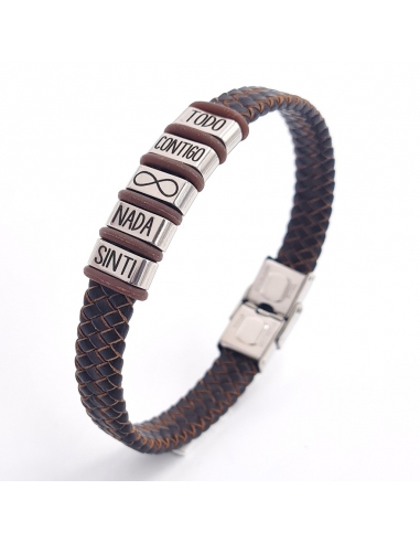 Pulsera con frase, (Todo contigo,...