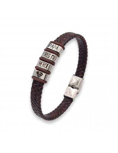 Pulsera con frase, (Papá eres mi...