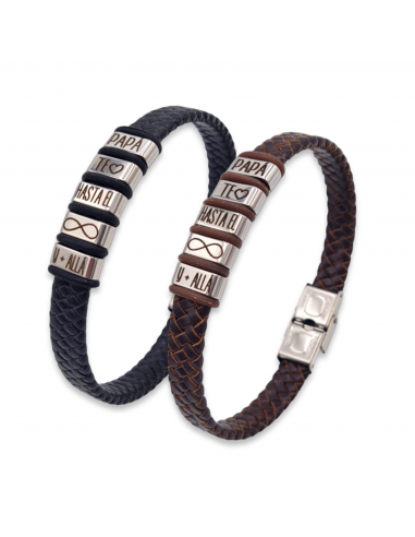 Pulsera con frase, (Papá te quiero...