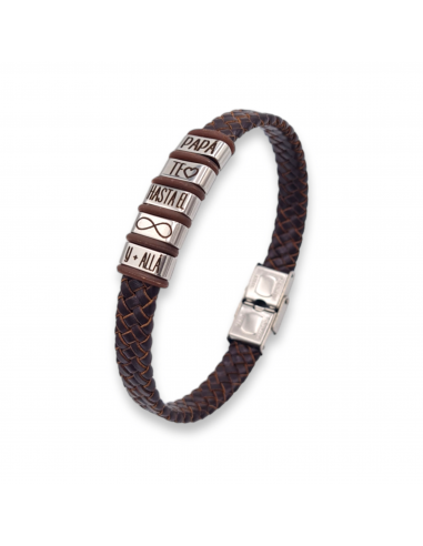 Pulsera con frase, (Papá te quiero...