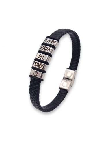 Pulsera con frase, (El mejor papá del...