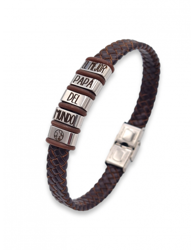 Pulsera con frase, (El mejor papá del...