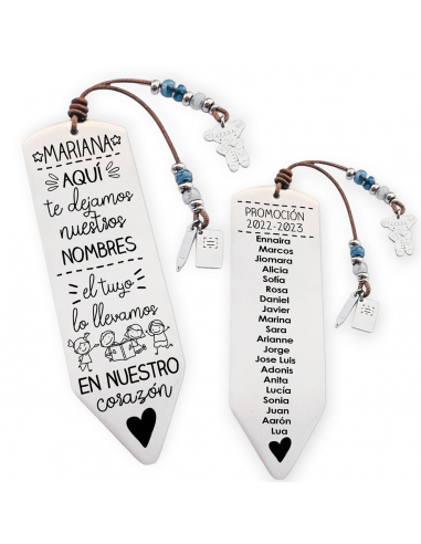 Marcapáginas LÁPIZ, con frase (Aquí...