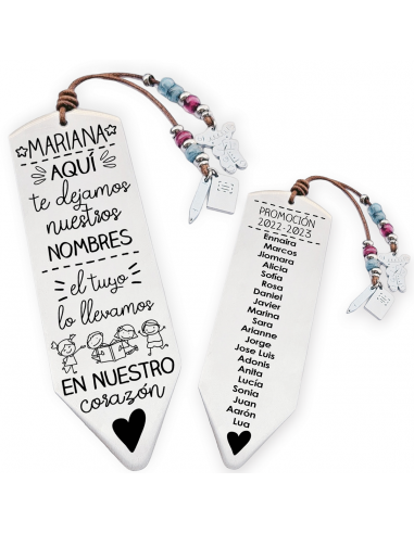 Marcapáginas LÁPIZ, con frase (Aquí...