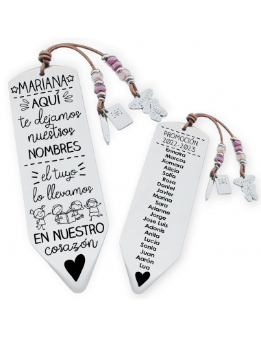 Marcapáginas LÁPIZ, con frase (Aquí...