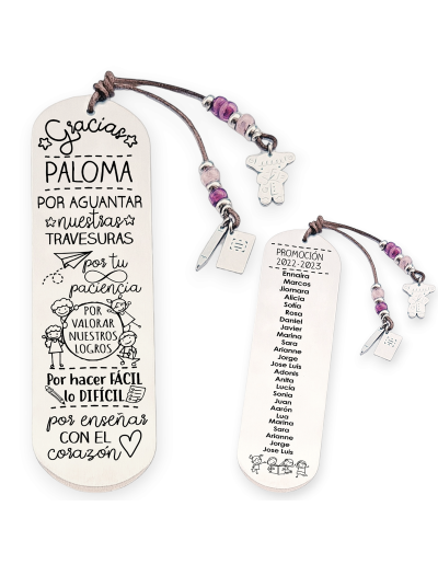 Marcapáginas con frase...