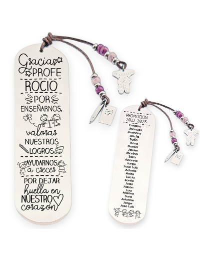 Marcapáginas, con frase...