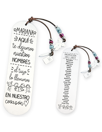 Marcapáginas, con frase...