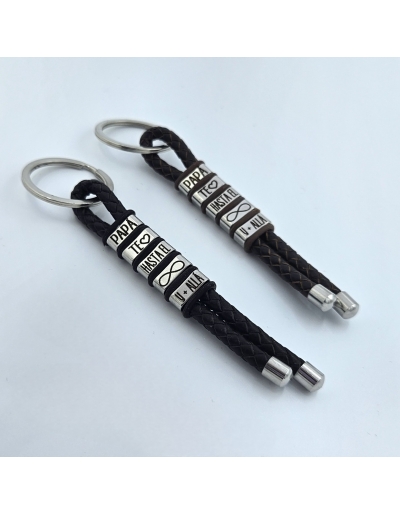 Llavero con frase, (Papá te...