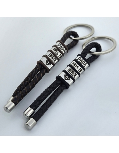 Llavero con frase, (Papá...