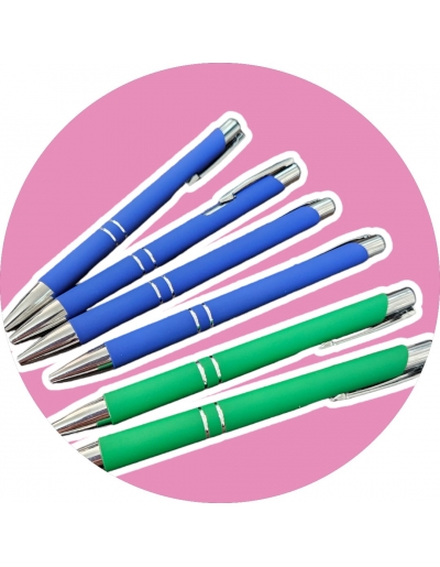 LOTE de 4 bolígrafos azul y...