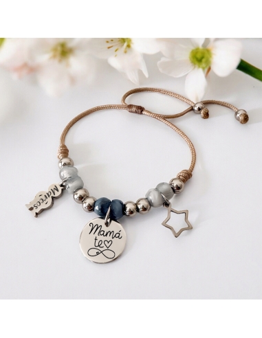 Pulsera modelo VIVA, con frase...