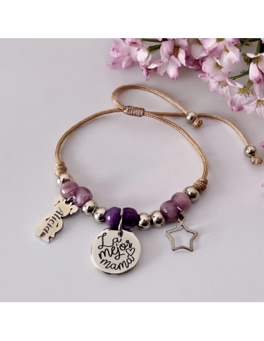 Pulsera modelo VIVA, con frase (La...