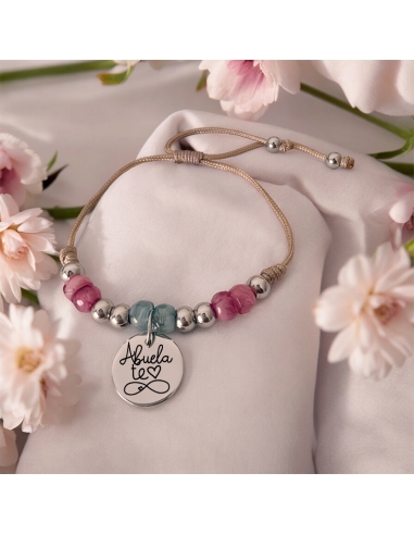 Pulsera modelo VIVA, con frase...