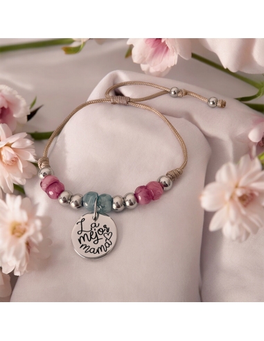 Pulsera modelo VIVA, con frase (La...