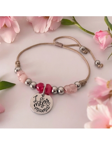 Pulsera modelo VIVA, con frase (La...