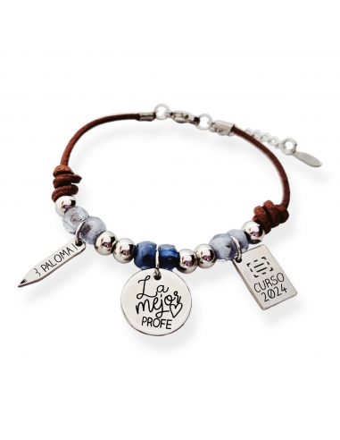 Pulsera LA MEJOR PROFE, ajustable de...