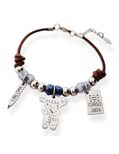 Pulsera PROFESORA, ajustable de cuero...