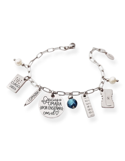 Pulsera con frase, (Omaira,...