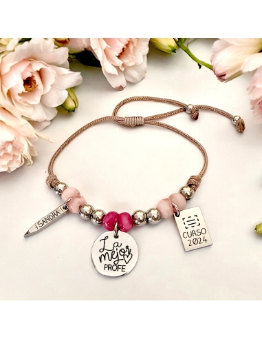 Pulsera con frase (LA MEJOR PROFE)...