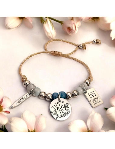 Pulsera con frase (TUS NIÑOS TE...