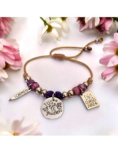 Pulsera con frase (TUS NIÑOS TE...