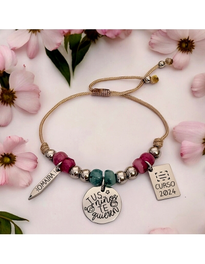 Pulsera con frase (TUS...