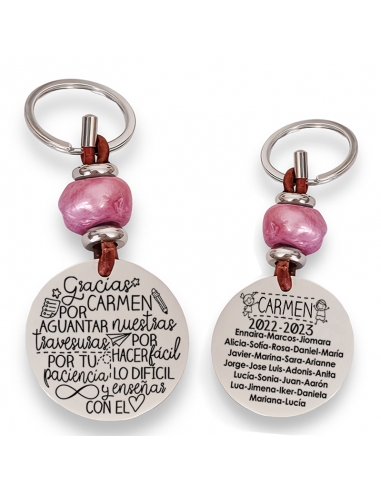 Llavero con frase (Gracias (nombre)...