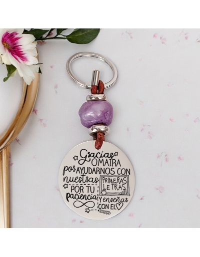 Llavero con frase (Gracias...