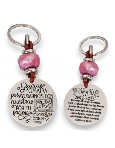 Llavero con frase (Gracias (nombre)...