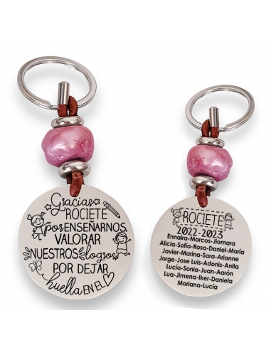 Llavero con frase (Gracias (nombre)...