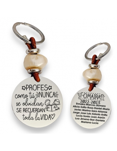 Llavero con frase (Profes como tú,...