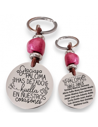 Llavero con frase (Gracias (Nombre)...