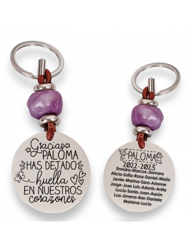 Llavero con frase (Gracias (Nombre)...