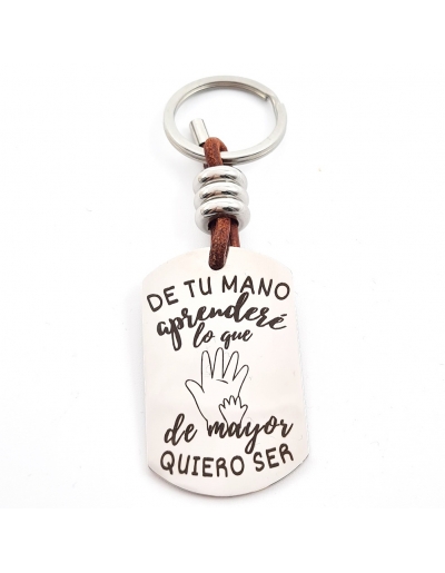 Llavero (Papá, de tu mano...