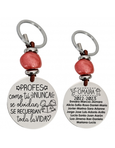 Llavero con frase (Profes como tú,...