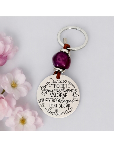 Llavero con frase (Gracias...