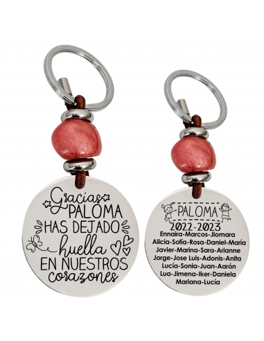 Llavero con frase (Gracias (Nombre)...