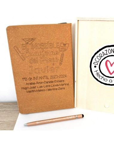 SET Boli y Libreta de piel reciblada,...