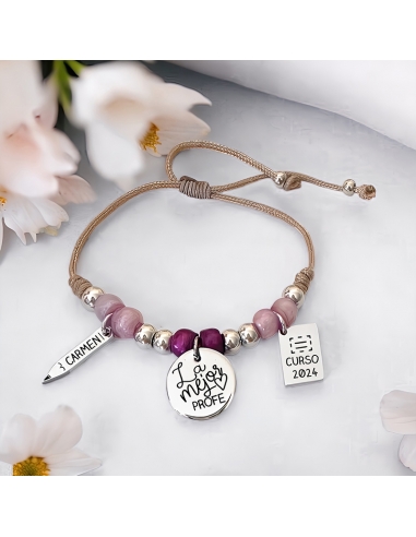 Pulsera con frase (LA MEJOR PROFE)...