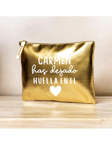 Neceser metalizado con frase (NOMBRE...