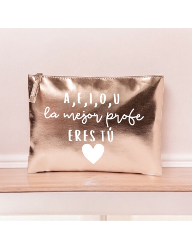Neceser metalizado con frase...