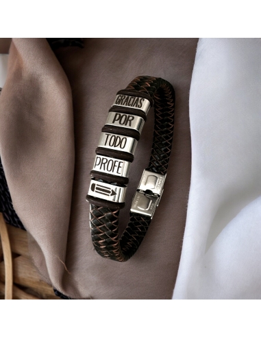 Pulsera con frase, (Gracias por todo...